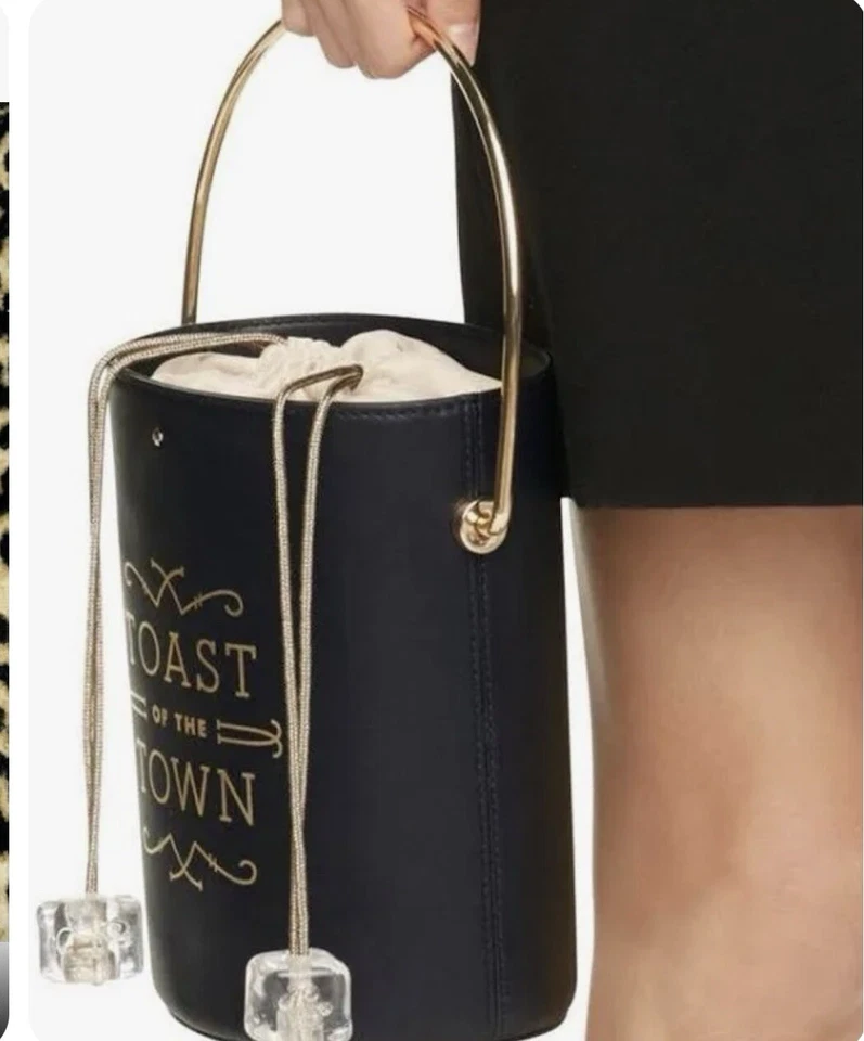 KATE SPADE NY "BOLSO CUBO CHAMPAGNE SPOTLIGHT" NUEVO CON ETIQUETAS $329 Foto 2 de 4