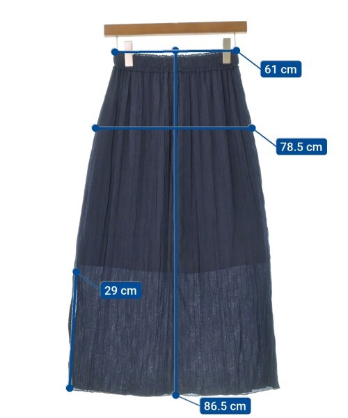 nano UNIVERSE Long/Maxi Length Skirt Navy 36(Approx. S