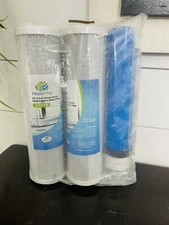 Activated Carbon CTO Water Filter Cartridge Standard 2.5 x10" 10 Micron 2 pack
