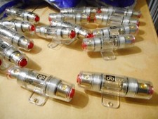 LOT OF 20 NICKLE PLATED AGU FUSE HOLDERS  NAGUFH38  DBLINK