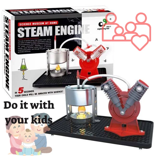 Steam Engine Model DIY Kit Children Steam Engine Experiment Model