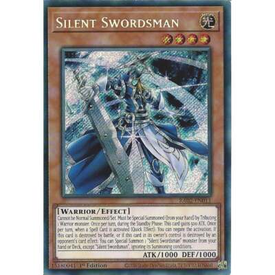 RA02-EN011 Silent Swordsman : Secret Rare Card : 1st Edition : YuGiOh TCG