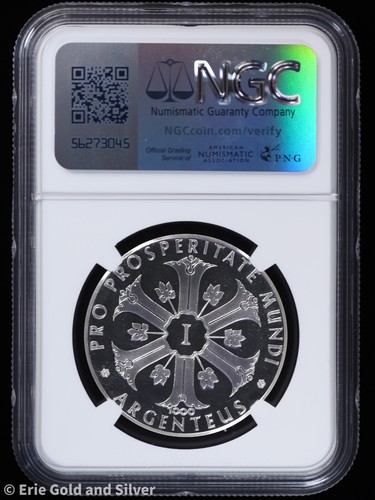 1964 Fantasy Germany Silver Ducat Proof Bavaria AD 1964 NGC PF 66 Ultra Cameo - Picture 2 of 4