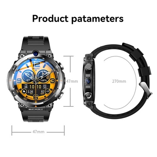 Reloj inteligente con tarjeta SIM de red 4G de 1,39 pulgadas doble cámara GPS WIFI NFC resistente 64G-ROM - Imagen 23 de 25