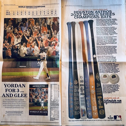 2022 World Series Houston Astros vs Phillies commemorative section newspaper - Picture 7 of 19