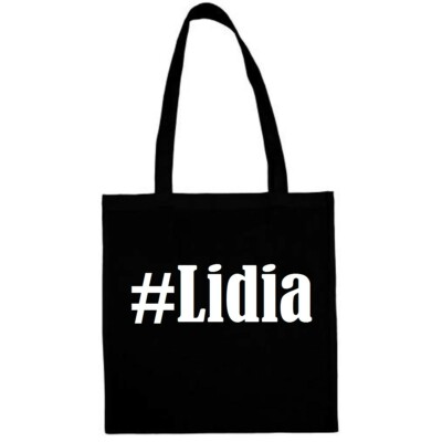Tasche Beutel Baumwolltasche #Lidia Hashtag Einkaufstasche Schulbeutel Turnbeute