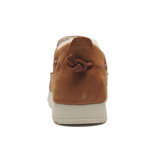 Zapatos Mocasines Sperry Moc-Sider Gamuza Cuero Para Mujer Moda Causal Forrados de Piel Tostados - Imagen 3 de 5