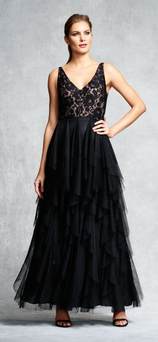 Aidan Mattox☆エレガントレッドのVネックロングドレス AIDAN MATTOX MD1E206262 MIKADO BALL GOWN
