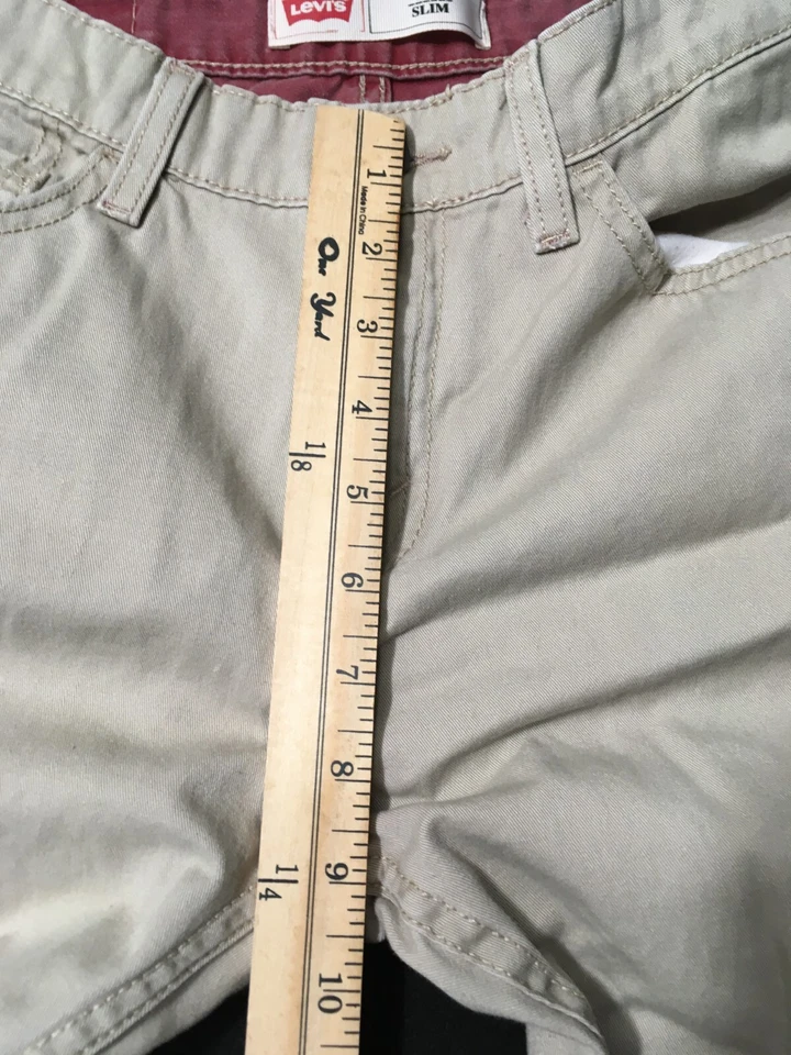 Levis 511 Boys Performance Slim Fit Khaki Pants Jeans Size 18 Reg 29 x 29 Tan - Image 3 of 4