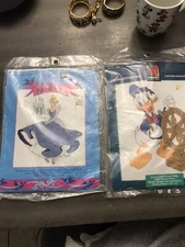 Two Disney Cross Stitch Kits 39001 & 36005 Donald & Cinderella 