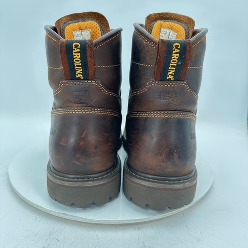 Carolina CA7028 Men Size 10.5D Brown Leather 6" Waterproof Broad Toe Work Boot - Picture 5 of 11