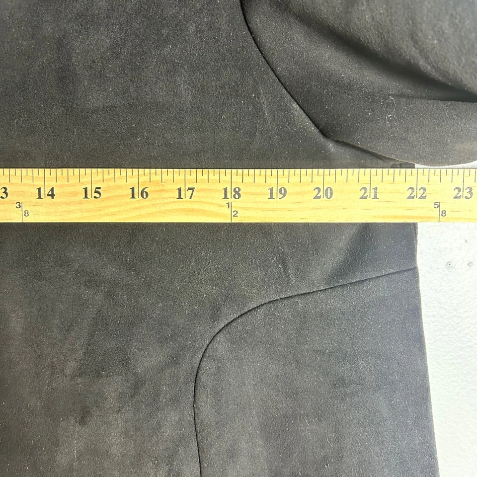 Blusa Top Tuckernuck Easton Mujer Talla XL Imitación Gamuza Campesina Preppy Boho Negra Foto 3 de 4