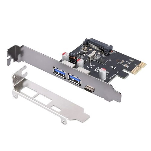 1 USB 3.1 Type C 2 USB 3.0 Type A Adapter Expansion Card flexible - Afbeelding 2 van 9