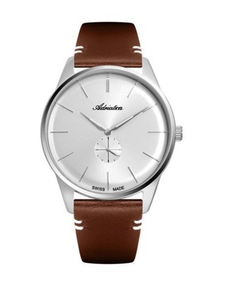 ADRIATICA Men Quartz Casual Watch Classic Dress Silver Dial Waterproof Swiss