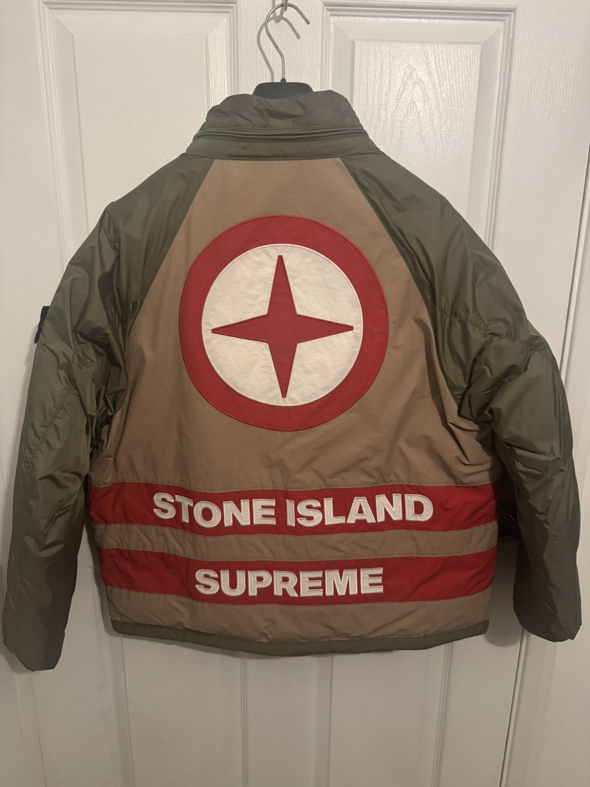 Supreme Stone Island Reversible Jacket Olive Brown Size Medium