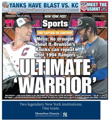 JALEN BRUNSON KNICKS ULTIMATE WARRIOR WIN ENDS NBA FINALS NY POST 5/27 2026