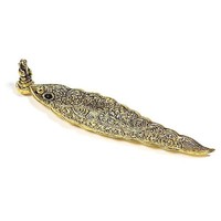 RäUcher Set RäUcherstäBchenhalter Ganesha Blatt Goldfarbig -- 22X5.5X4Cm + Rosa