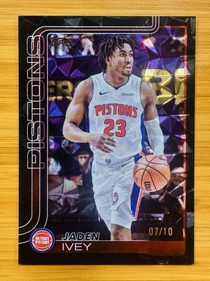 2025 Topps Jaden Ivey Black Diamanté /10 SSP #45