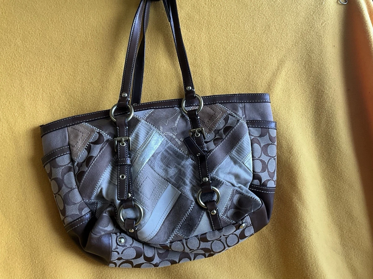 Coach Patchwork Leather Exterior Tote Bags & Handbags for Women