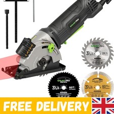 Versatile 580W Mini Circular Saw Bundle - Includes 3 Blades & Guide Rail