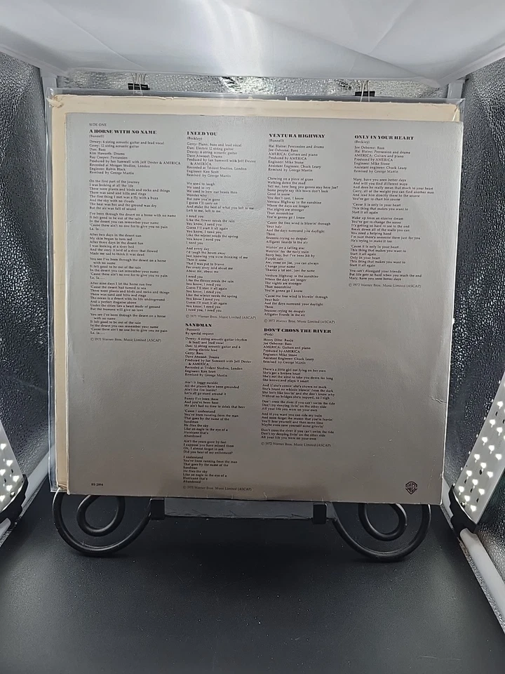 AMERICA History Greatest Hits 1975 LP Warner Bros 1st Santa Maria Press G+/VG - Image 4 of 4