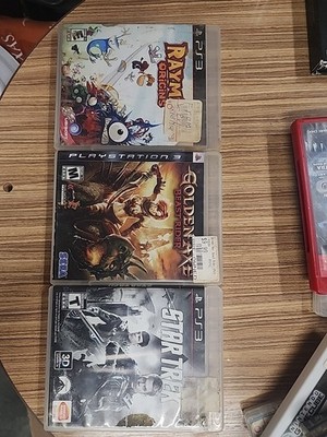 Lot of 3 Ps3 Games Golden Axe Star Trek and Rayman Origins PlayStation 3