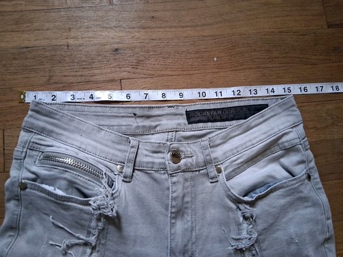 Rockstar Original Flare Denim Rsm205 Jeans Grey 30X32 Mens - Picture 6 of 12
