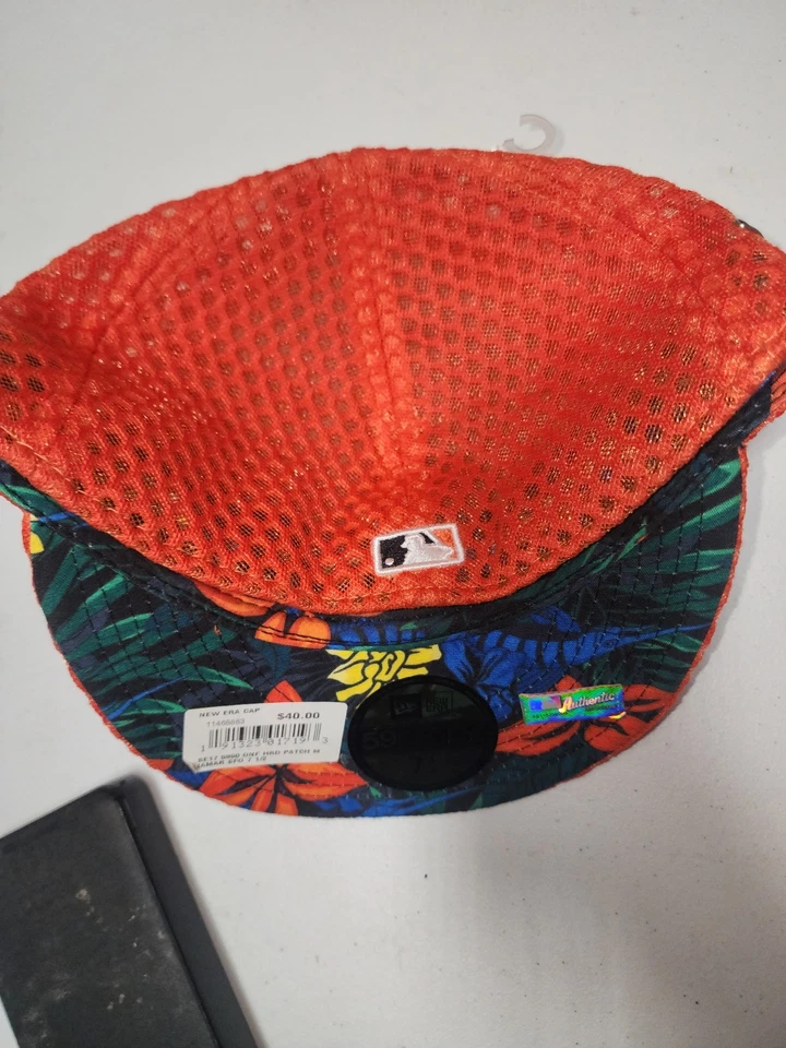 New Era 59Fifty Florida Marlins Mlb Baseball Orange All Star Game 2017  7 1/2 - Image 4 of 4