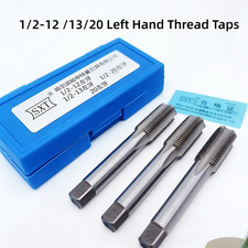 1/2-12, 1/2-13, 1/2-20 UNC/UNEF Left Hand Thread Taps, HSS Machine Taps for Reve