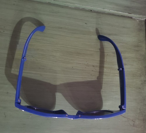 New Blue Bud Light Football Folding Collapsible UV Sunglasses Vintage - Picture 6 of 9