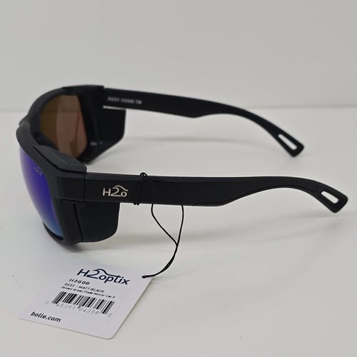 H2Optix Reef Matt Black Polarized Men’s Sunglasses Brown Green Flash Mirror - Picture 5 of 23