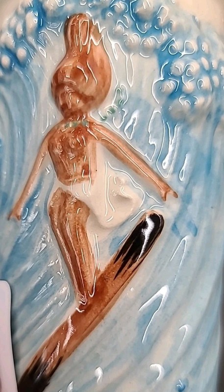 Vintage Lanai Island Style OMC Otagiri Surfer Girl Tiki Mug