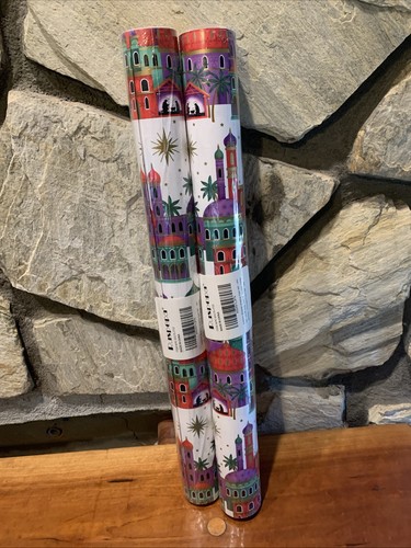 2 Ruspepa Wrapping Paper Roll Church Temple Christmas Nativity 17.5 in X 32.8 ft - Picture 2 of 10