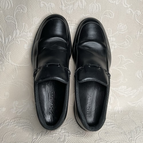 Prada Loafers Mens US Black Pull On Driving Shoes Casual Slip On Sz9 - Picture 8 of 15