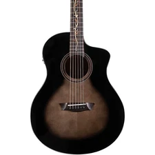 Washburn S9V Vite Grand Concert A/E Guitar, Spruce Top, Gloss Charcoal Burst