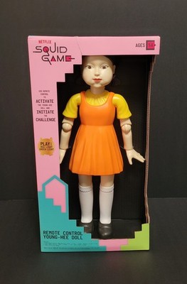 Netflix Squid Game Remote Control Young-Hee 15-inch Doll NEW WITH MINOR BOX WEAR