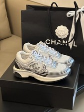Women's Chanel sneakers size 37 - white and silver