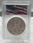 2001 Silver Eagle Gem BU WTC Ground Zero Recovery 9/11 ASE Slab