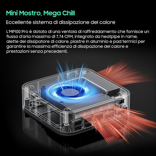 Blackview MP100 Pro Intel 12th I5-12450H Mini PC 16GB+512GB/1TB Win 11Pro WiFi 6 - Bild 8 von 13