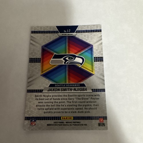 2023 Mosaic Introductions Disco Prizm Rookie Jaxon Smith-Njigba #I-7 Seahawks - Picture 2 of 2