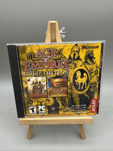 Microsoft PC Atari Game Age of Empires Gold Edition Rise Rome Expansion 2003 CD - Bild 1 von 6