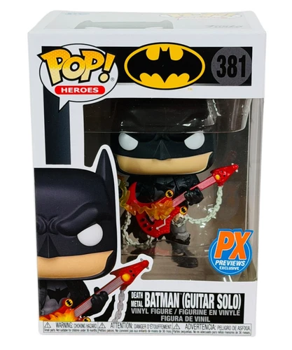 DEATH METAL BATMAN GUITAR SOLO FUNO POP PX PREVIEWS EXCLUSIVE DC Heroes NEW