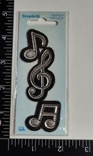 Music Note Patch Iron-on/Sew-on High Quality Embroidery Patch New
