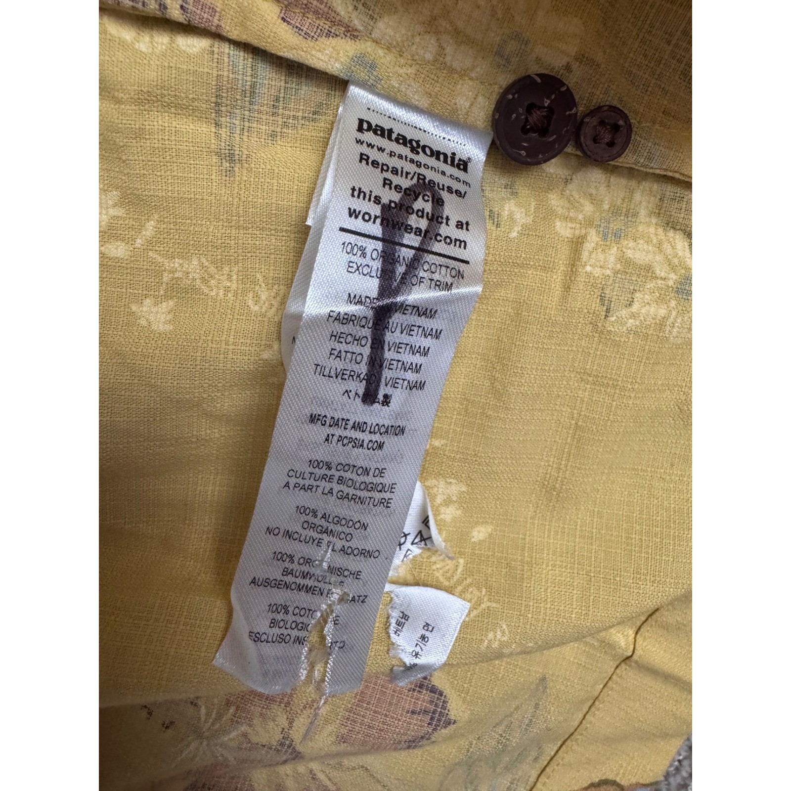 Patagonia Pataloha Dress Girls XL Yellow Floral Organic Cotton Tiered 67246 NEW thumbnail 4