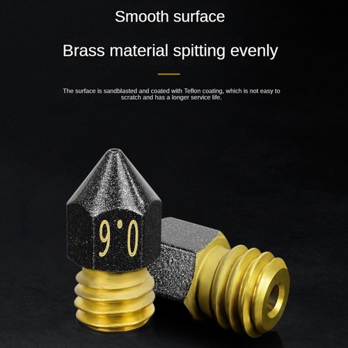 5 Stück MK8 PTFE beschichtete Düse 0,4 mm M6 Gewinde Messingdüse für CR10 CR10S1024 - Bild 6 von 10