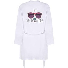'Vacation Mode With Sunglasses And Palms' Adult Dressing Robe / Gown RO047834 