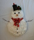 Snowman 2D Silk Flower Christmas Memorial Tribute