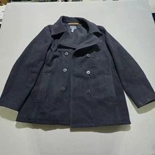 SPOTS American Eagle Outfitters Mens Peacoat Navy Double Breasted Sailor XL