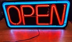 Vintage Neon Store Front OPEN Sign Made In USA 36" X 17"