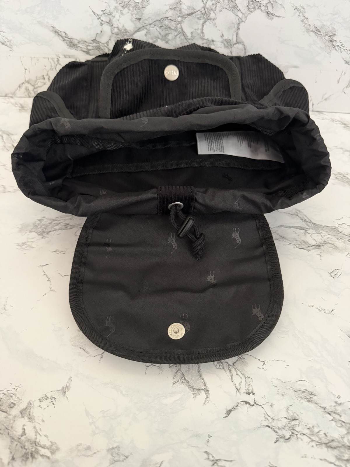 Polo Ralph Lauren PWing Patched Mini Bag Backpack Black Preppy Hampton Polo Bear image 5